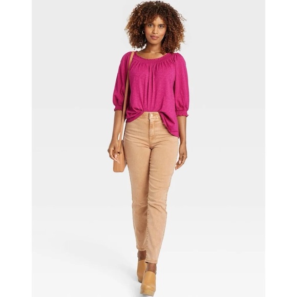 Knox Rose Tops - NWT Knox Rose Smocked Neck Top Large